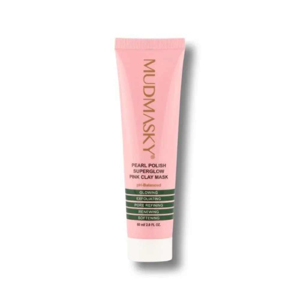 Mudmasky Pearl Polish Super Glow Pink Clay Mask